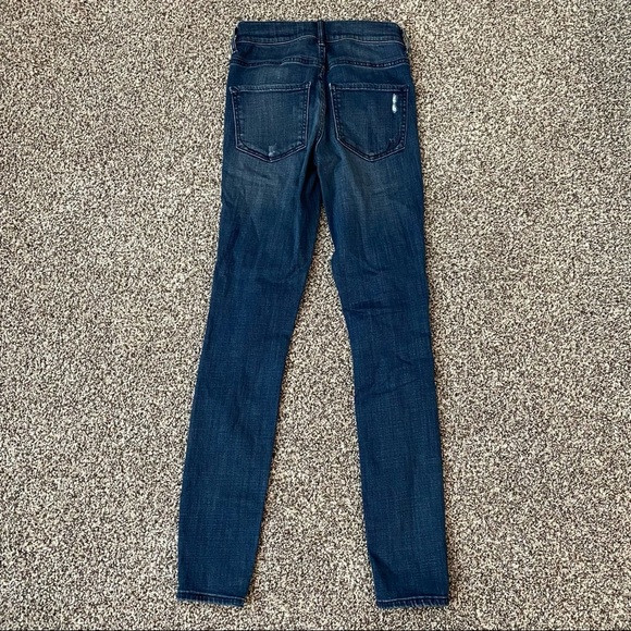 Express Womens High Rise Legging Ripped Denim Jeans - Picture 3 of 4